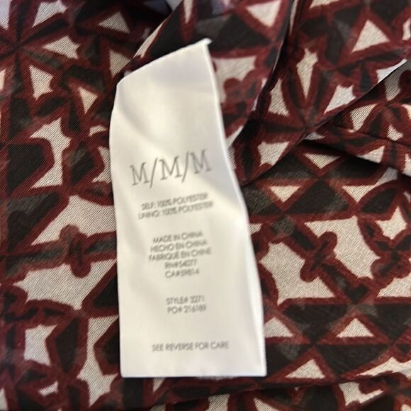 CABI Sakura red sheer sleeveless lattice blouse Size M New - Picture 9 of 10